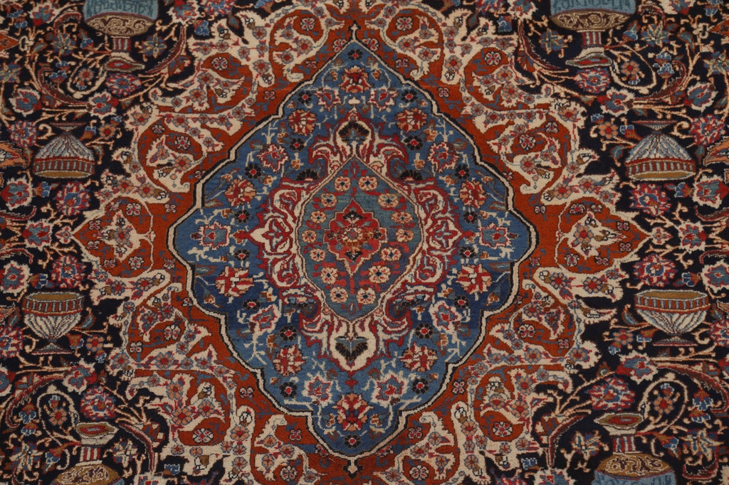 Vintage Floral Wool Kashmar Persian Area Rug 10x13