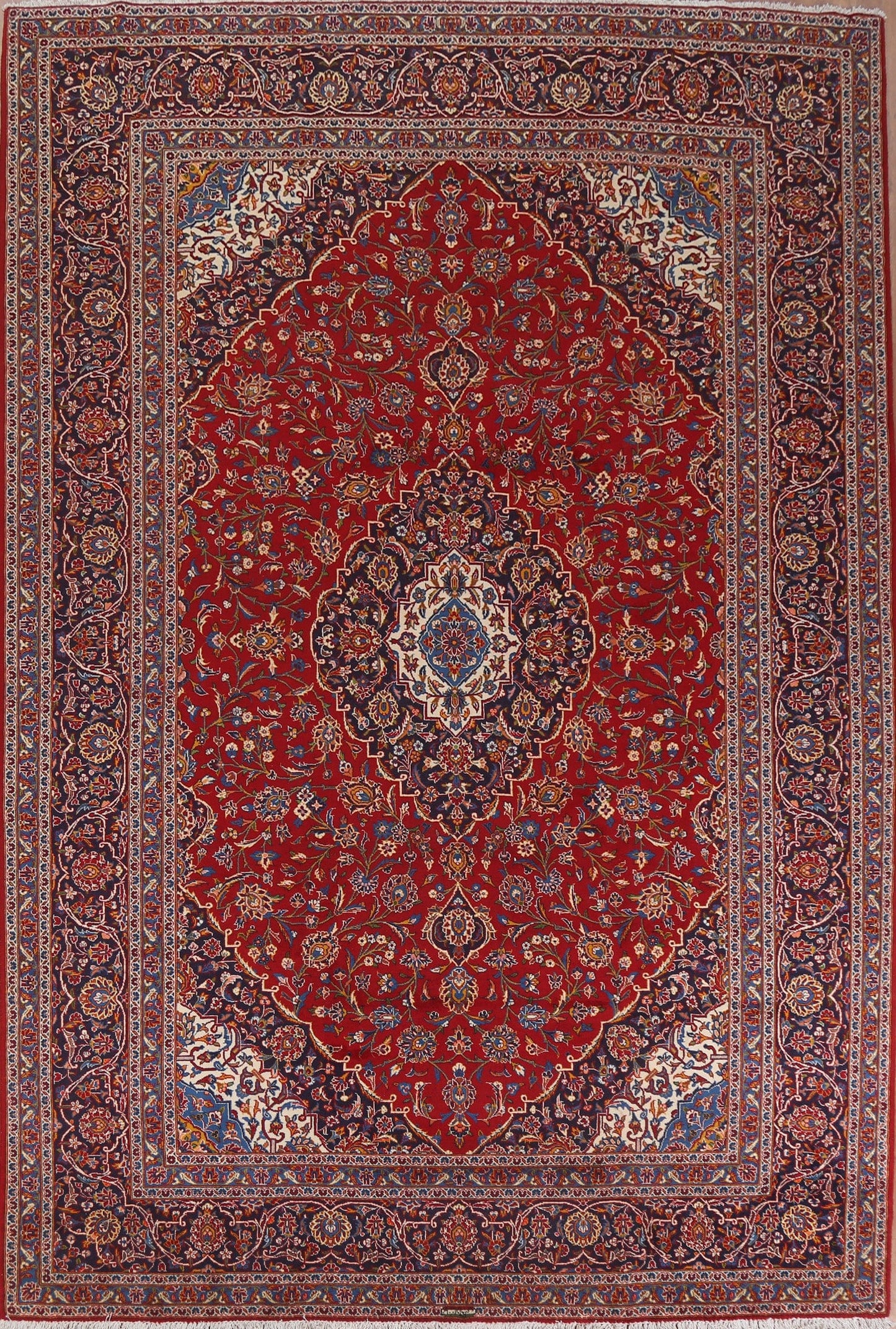 Traditional Wool Kashan Persian Area Rug 9x12