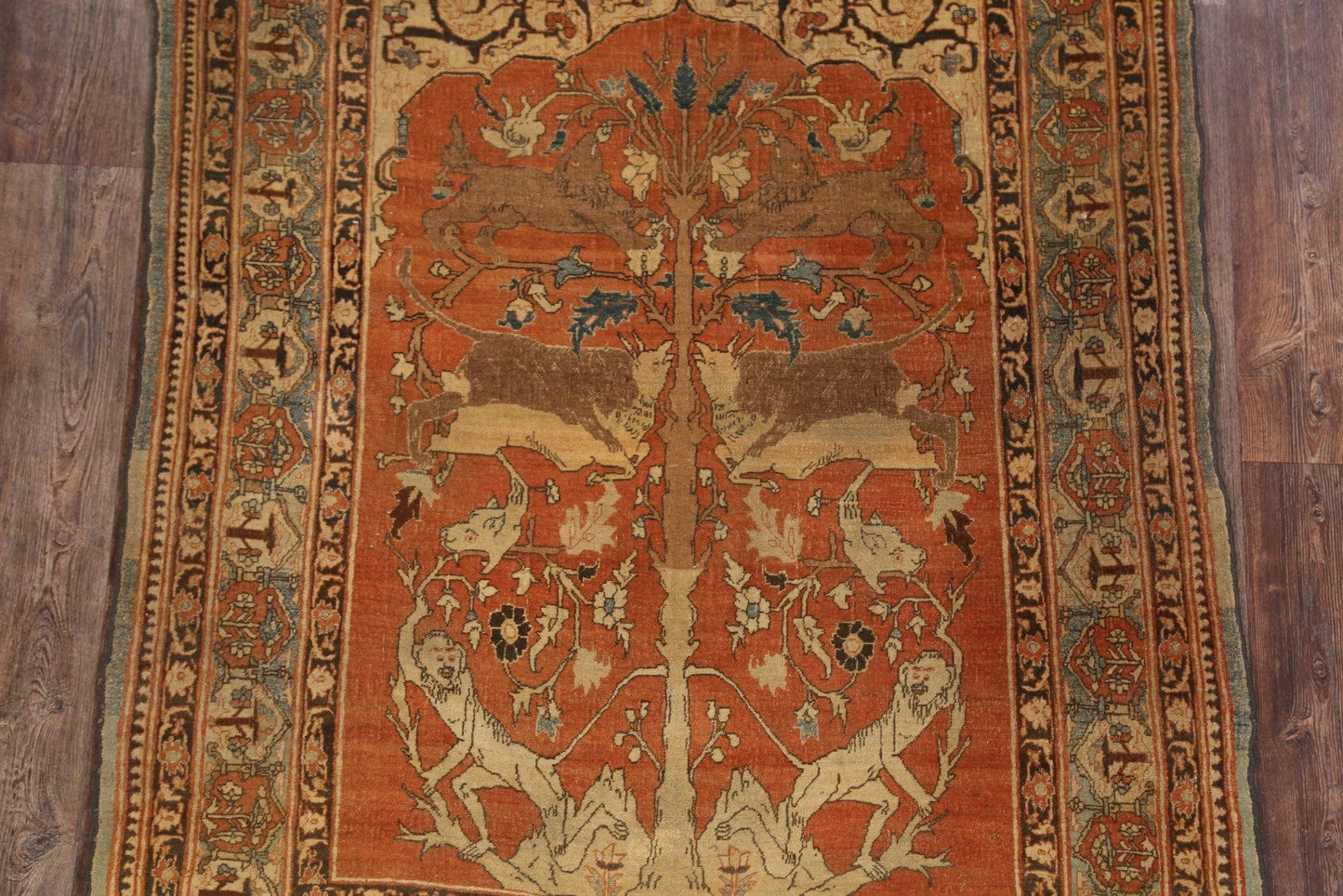 Antique 4x6 Tabriz Haj Jalili Persian Area Rug