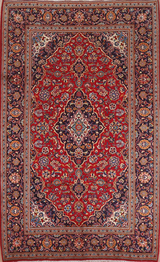 Traditional Red Kashan Persian Area Rug 6x10