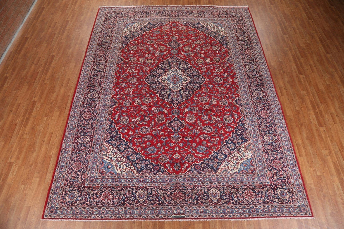 Floral Wool Kashan Persian Area Rug 10x14