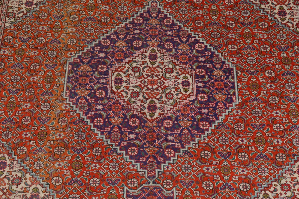 Vintage Geometric Tabriz Persian Area Rug 9x11