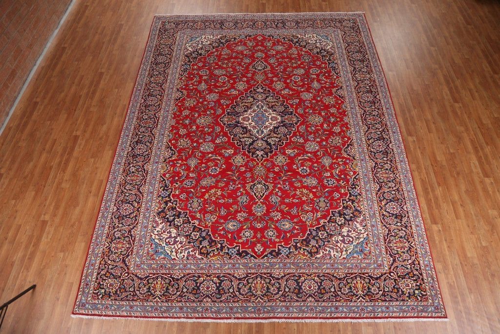 Traditional Red Kashan Persian Area Rug 10x13