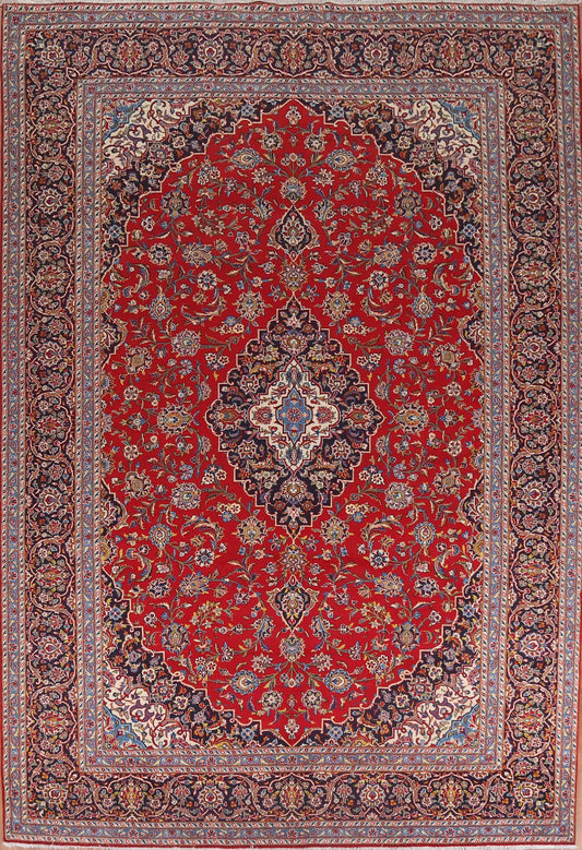 Traditional Red Kashan Persian Area Rug 10x13