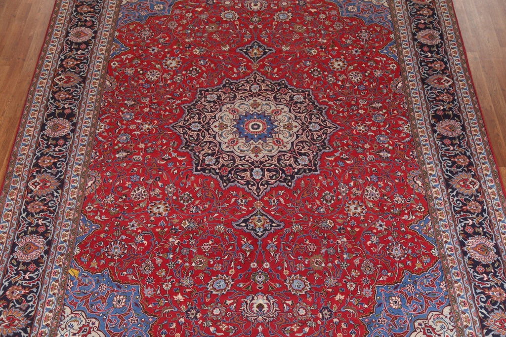 Vegetable Dye Wool Sarouk Persian Area Rug 9x13