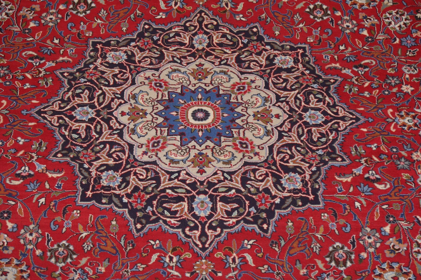 Vegetable Dye Wool Sarouk Persian Area Rug 9x13