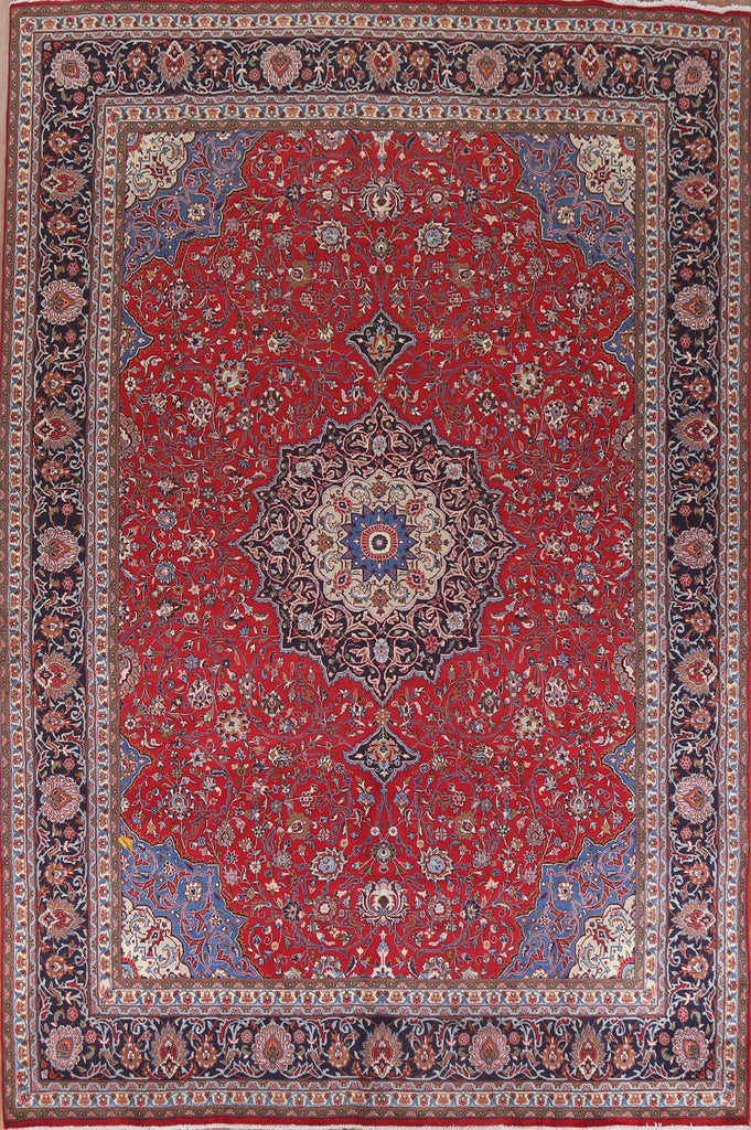 Vegetable Dye Wool Sarouk Persian Area Rug 9x13