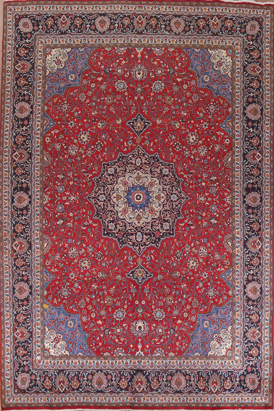 Vegetable Dye Wool Sarouk Persian Area Rug 9x13