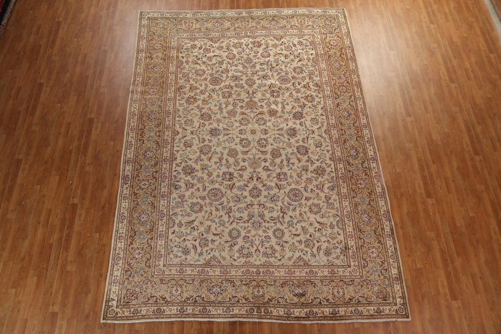 All-Over Floral Kashan Persian Area Rug 9x13