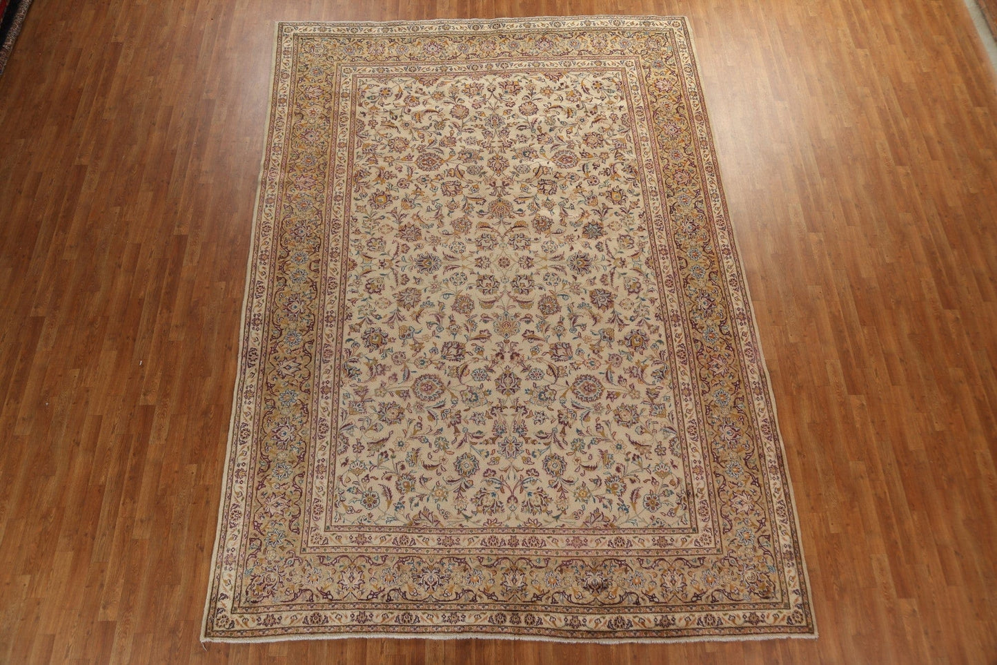 All-Over Floral Kashan Persian Area Rug 9x13