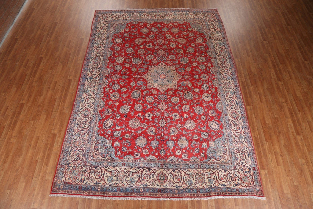 Red Floral Sarouk Persian Area Rug 9x12