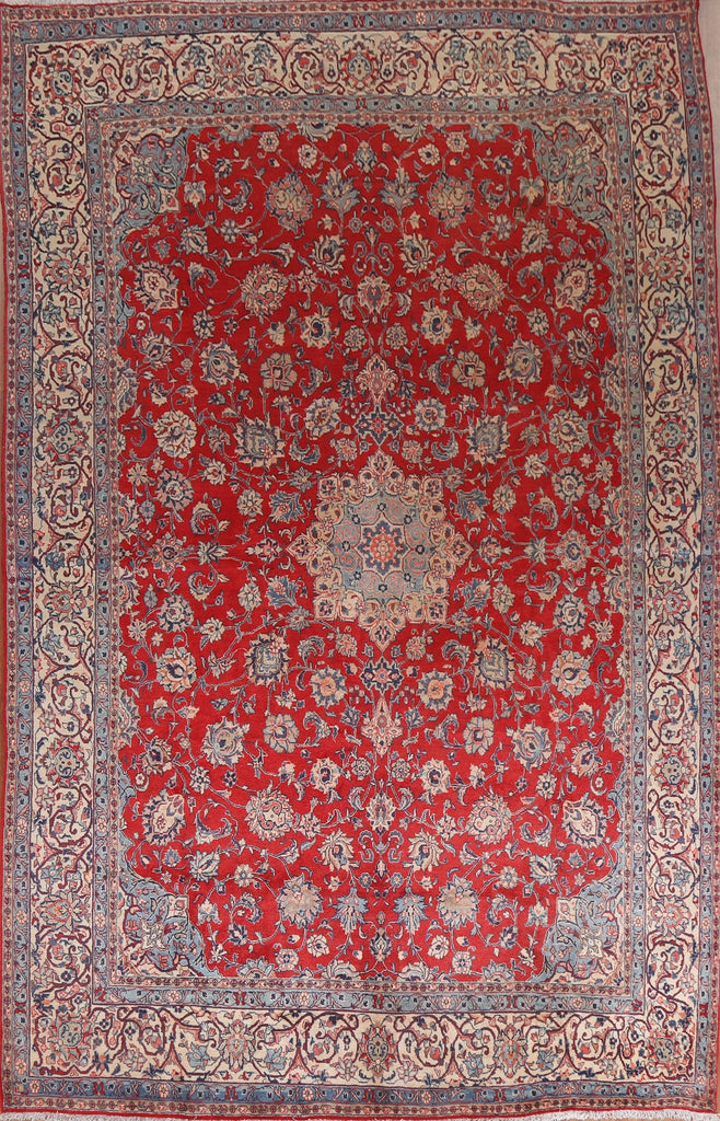 Red Floral Sarouk Persian Area Rug 9x12