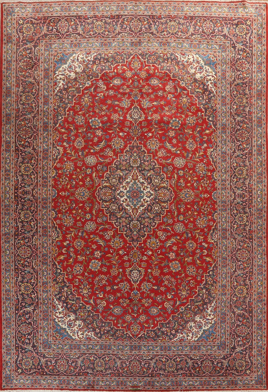 Traditional Red Kashan Persian Area Rug 10x13