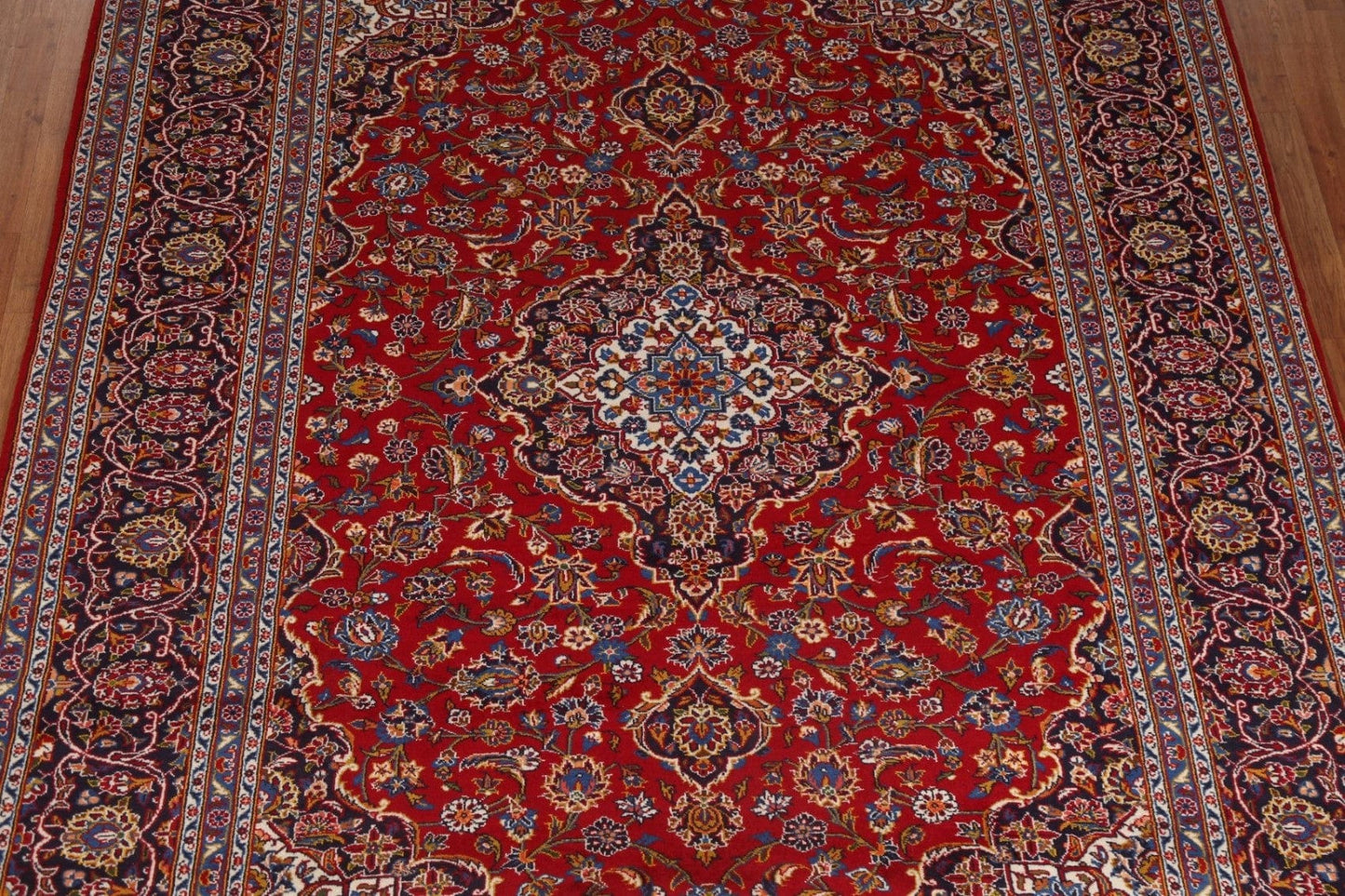 Vintage Red Kashan Persian Area Rug 8x11