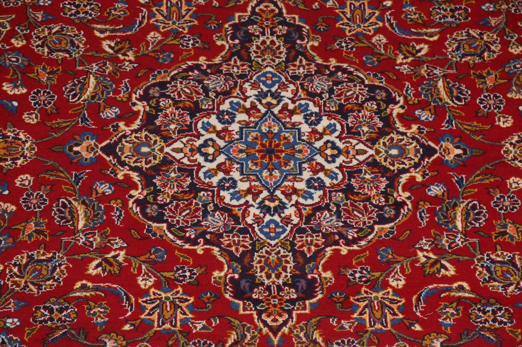 Vintage Red Kashan Persian Area Rug 8x11