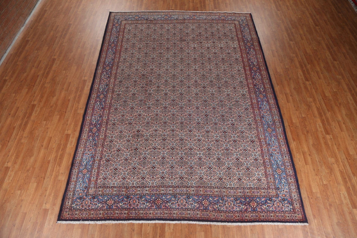 Vintage Geometric Mood Persian Area Rug 9x13