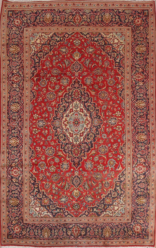 Traditional Red Kashan Persian Area Rug 7x10