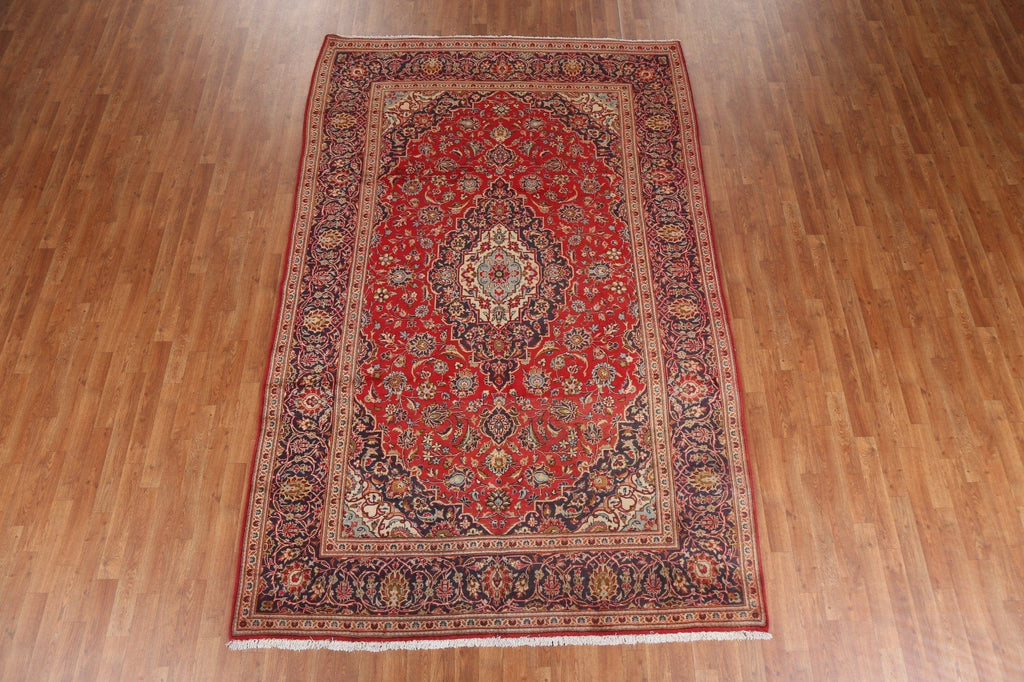 Traditional Red Kashan Persian Area Rug 7x10