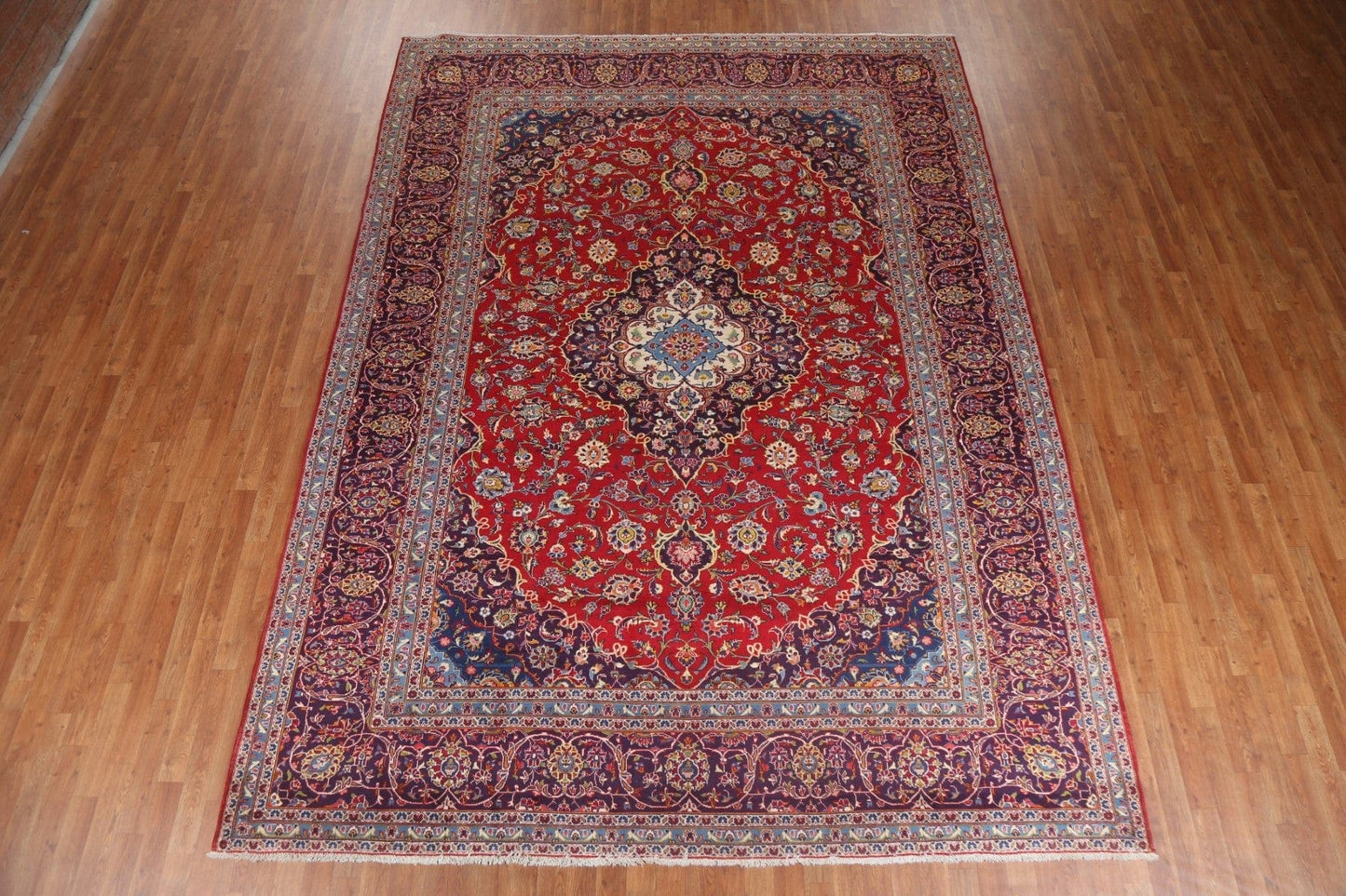 Traditional Red Kashan Persian Area Rug 9x12