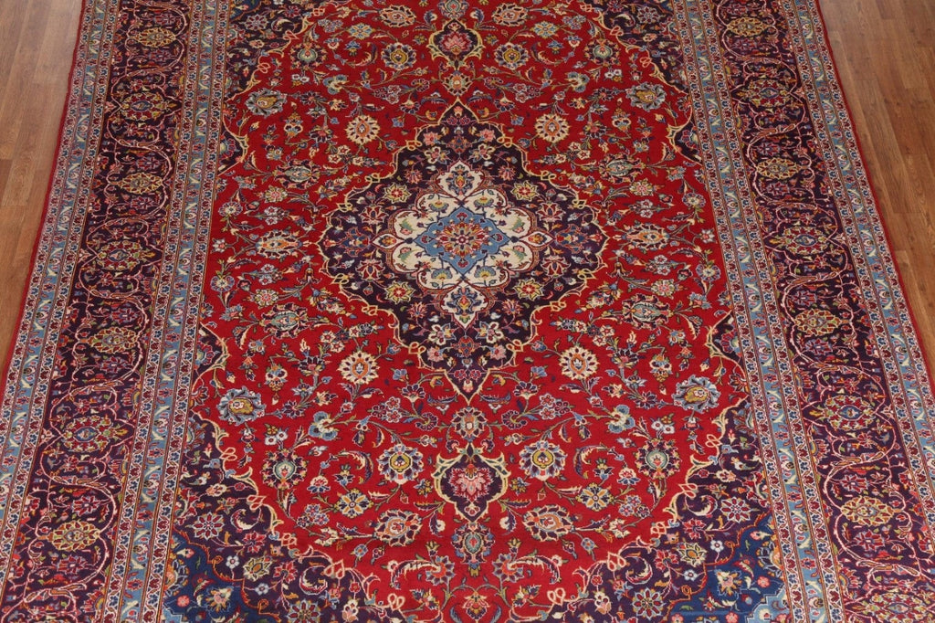 Traditional Red Kashan Persian Area Rug 9x12