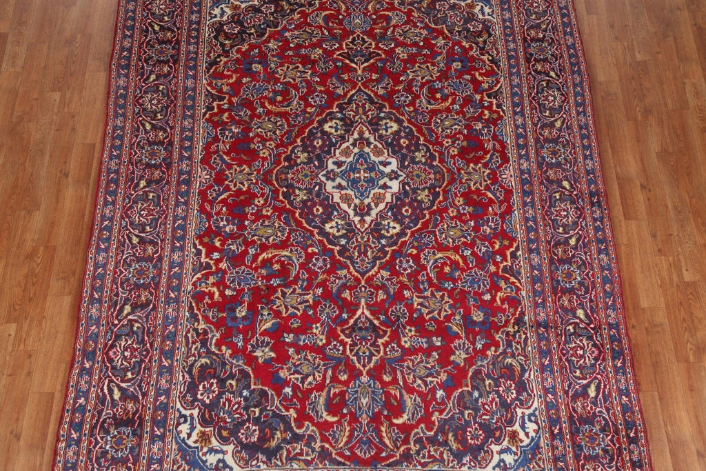 Floral Red Mashad Persian Area Rug 6x9