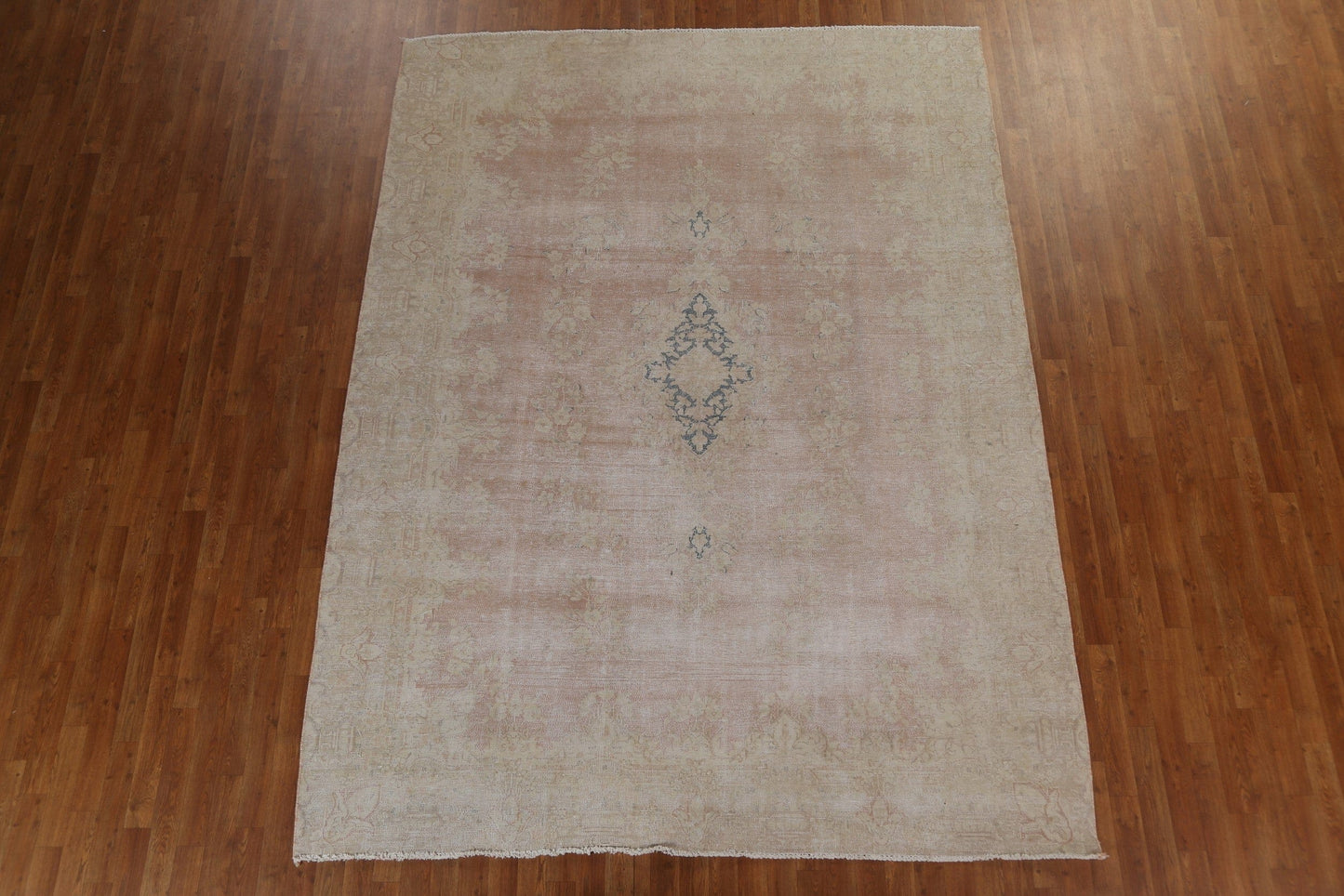 Distressed Muted Kerman Persian Area Rug 8x10