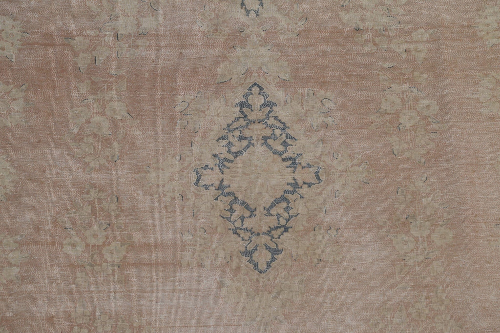 Distressed Muted Kerman Persian Area Rug 8x10