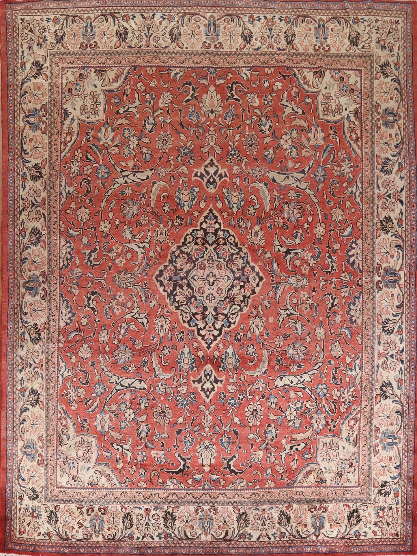 Vintage Red Sarouk Persian Area Rug 10x12