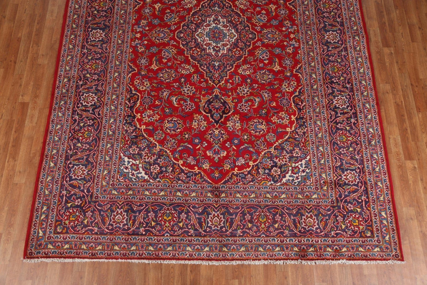 Floral Wool Red Kashan Persian Area Rug 8x12