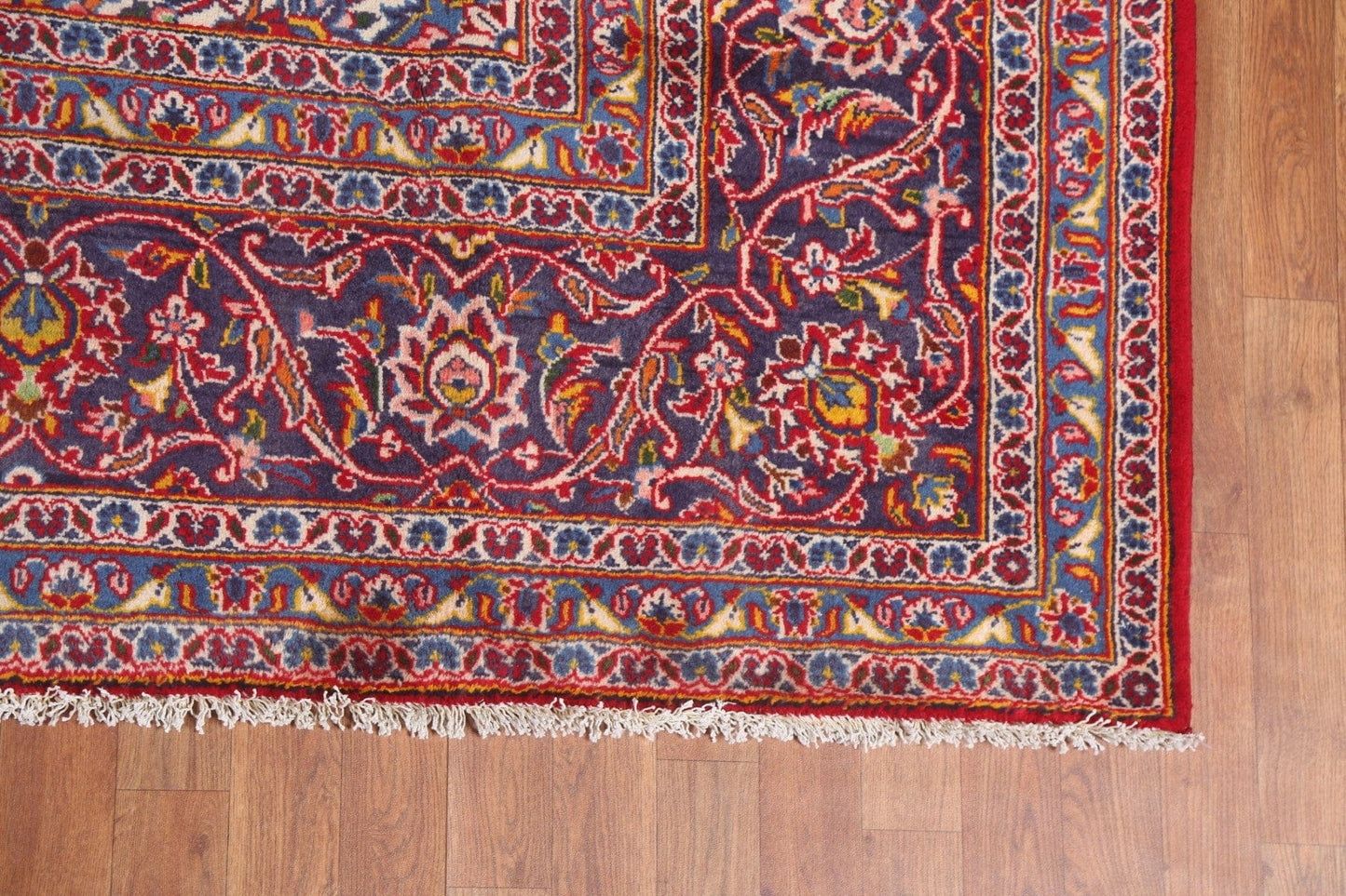 Floral Wool Red Kashan Persian Area Rug 8x12