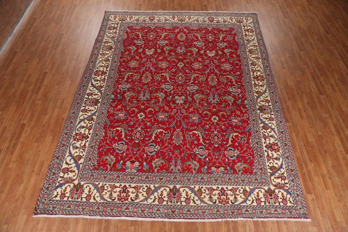 All-Over Floral Tabriz Persian Area Rug 10x13