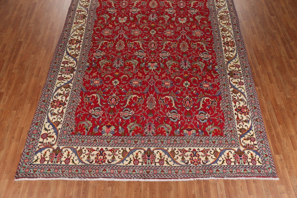 All-Over Floral Tabriz Persian Area Rug 10x13