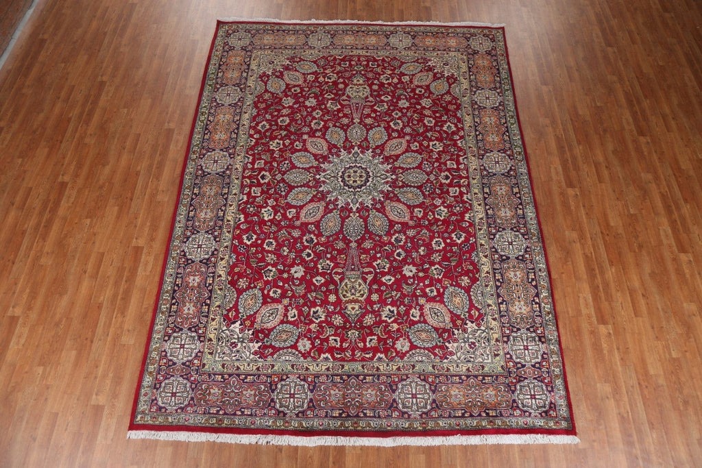 Vintage Red Tabriz Persian Area Rug 8x11