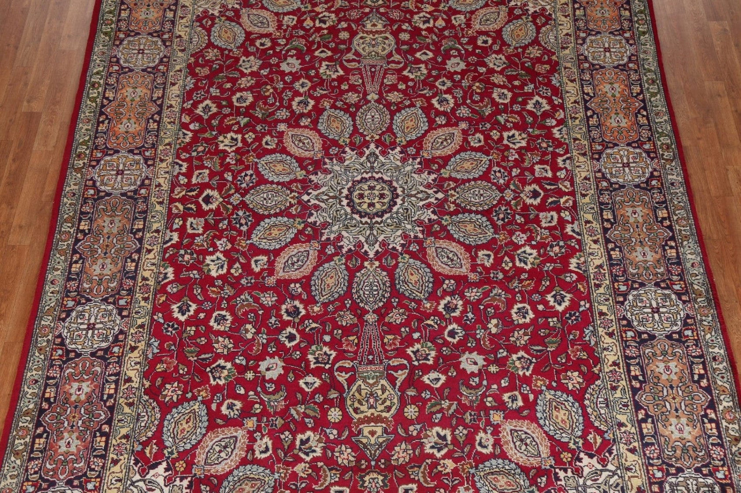 Vintage Red Tabriz Persian Area Rug 8x11