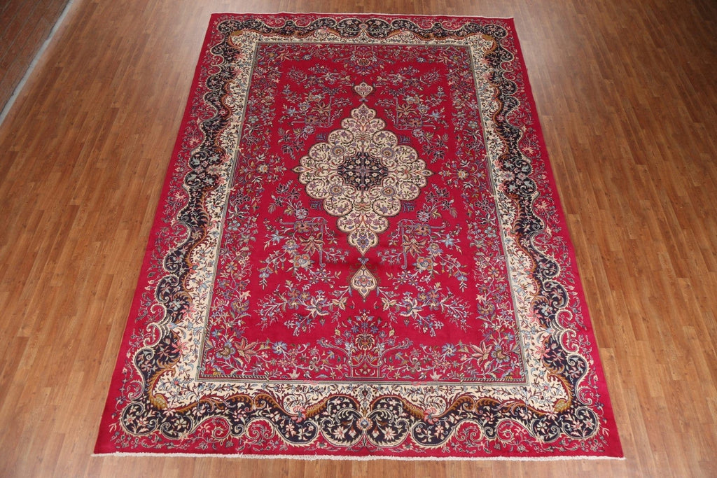 Handmade Red Kashmar Persian Area Rug 10x13