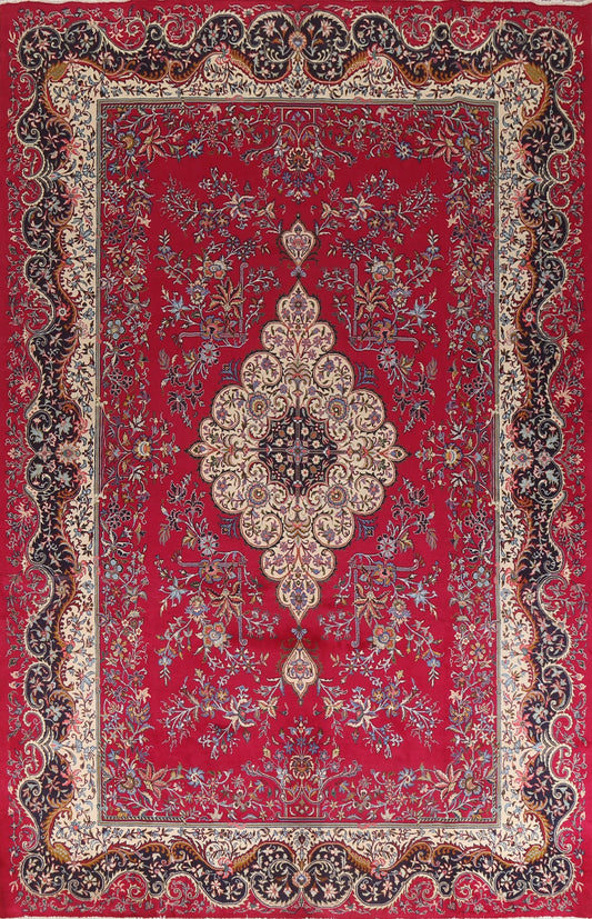 Handmade Red Kashmar Persian Area Rug 10x13