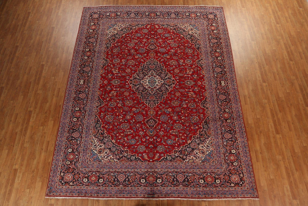 Traditional Red Kashan Persian Area Rug 10x13