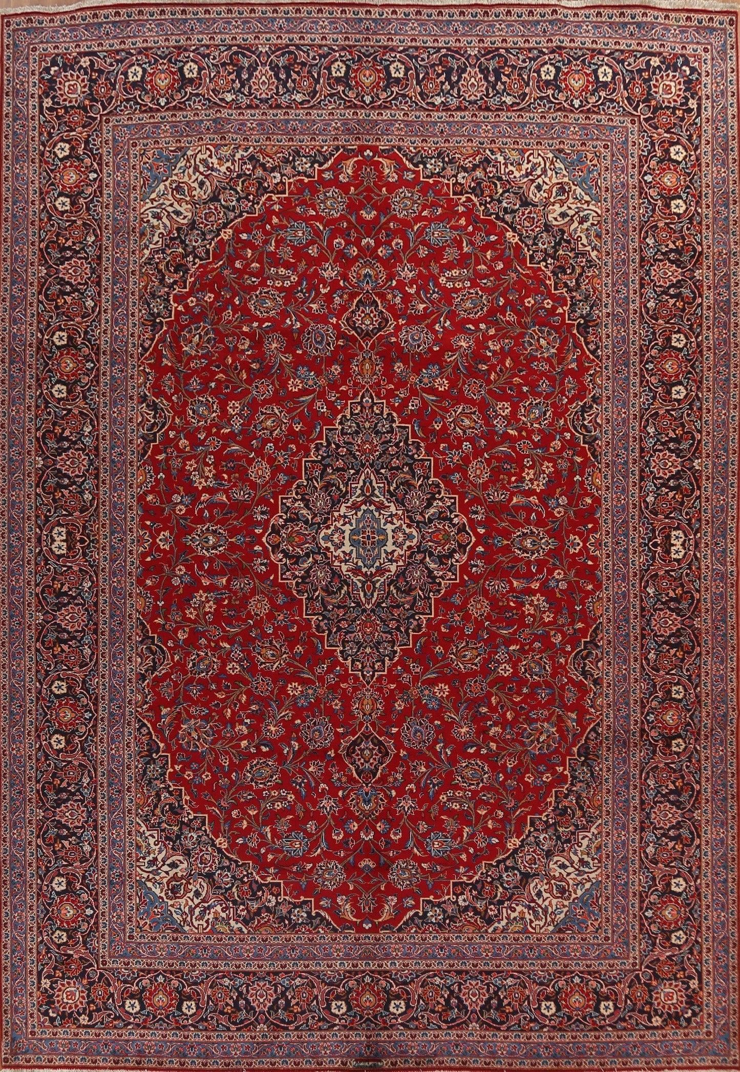 Traditional Red Kashan Persian Area Rug 10x13