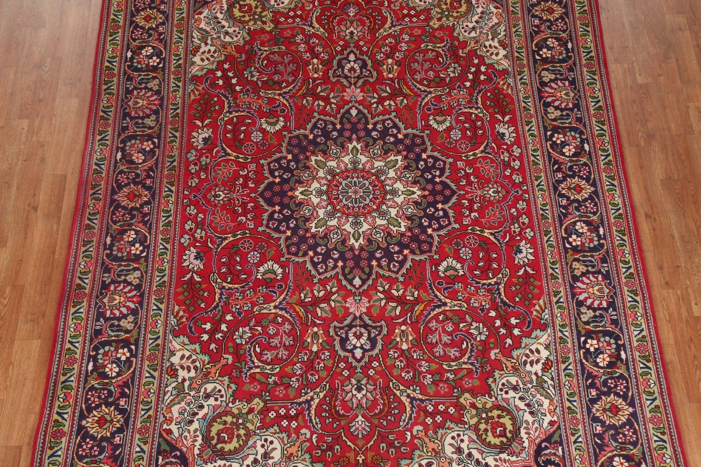 Red Wool Tabriz Persian Area Rug 7x10