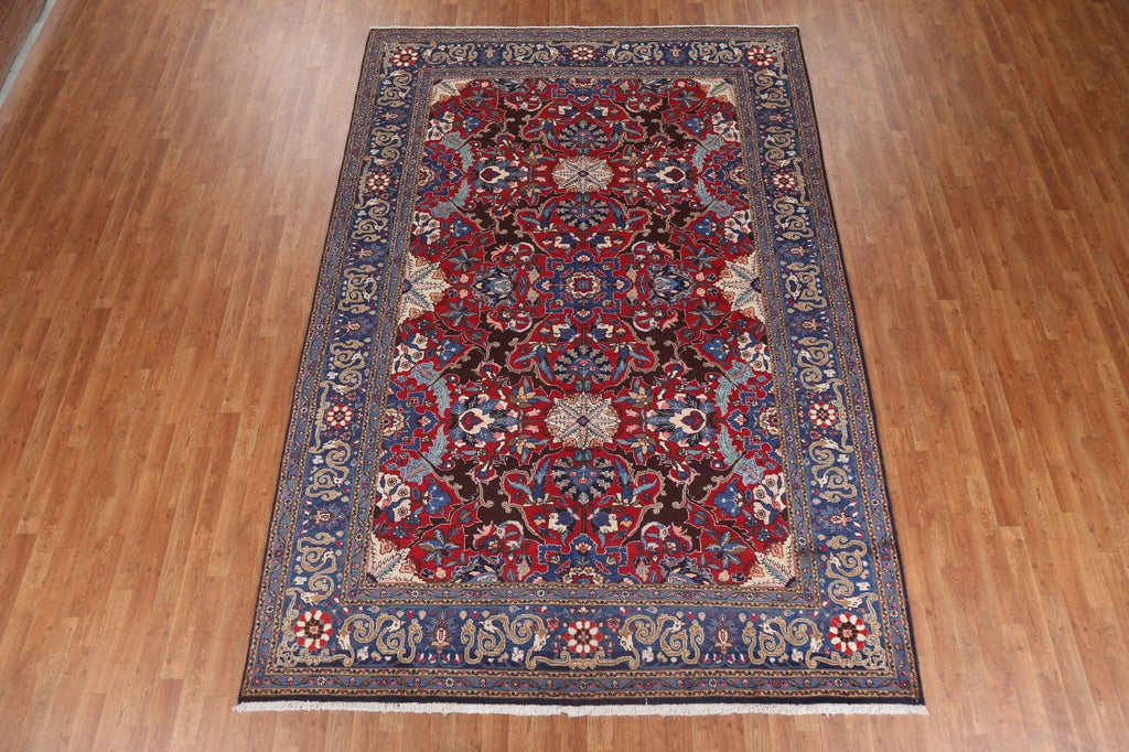 Floral Red Kashmar Persian Area Rug 7x11