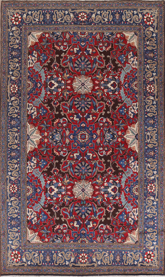Floral Red Kashmar Persian Area Rug 7x11