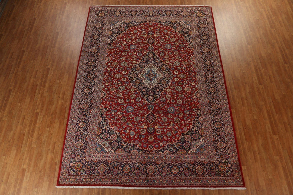 Traditional Floral Kashan Persian Area Rug 10x13