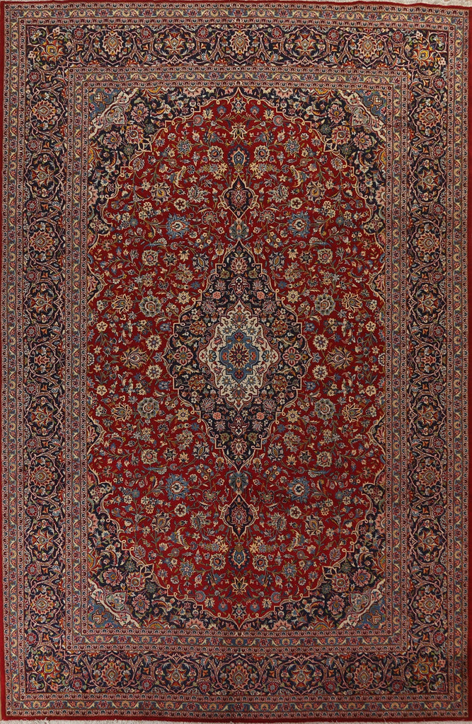 Traditional Floral Kashan Persian Area Rug 10x13