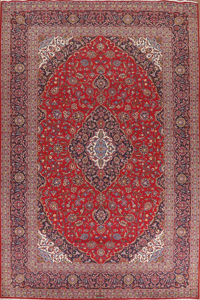 Traditional Red Kashan Persian Area Rug 10x13