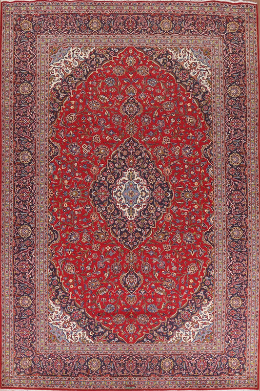 Traditional Red Kashan Persian Area Rug 10x13