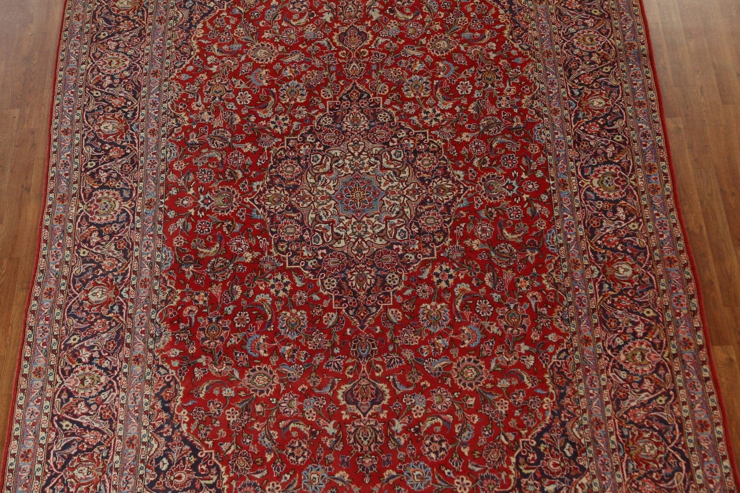 Vegetable Dye Wool Kashan Persian Area Rug 8x13