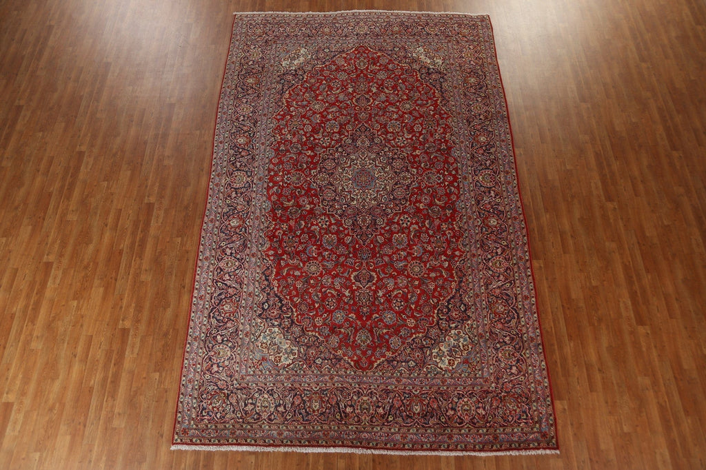 Vegetable Dye Wool Kashan Persian Area Rug 8x13