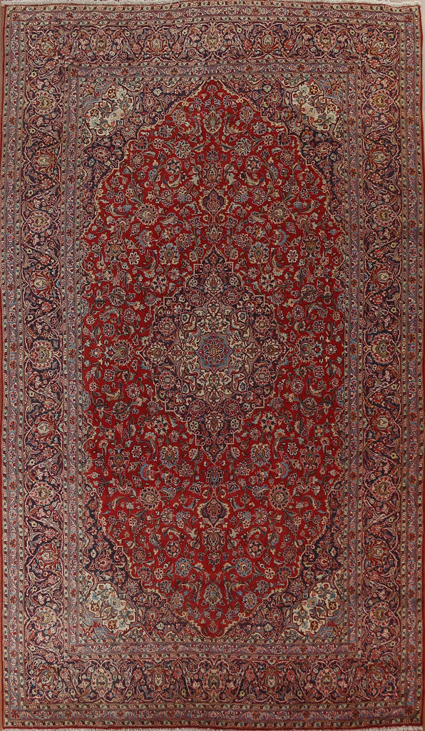 Vegetable Dye Wool Kashan Persian Area Rug 8x13