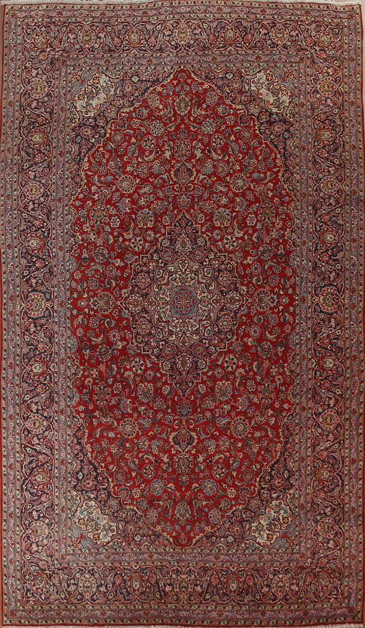 Vegetable Dye Wool Kashan Persian Area Rug 8x13