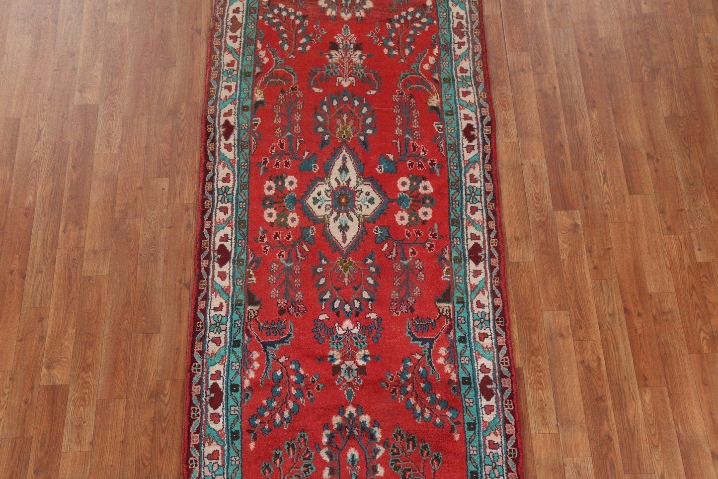 Floral Red Lilian Persian Runner Rug 3x9